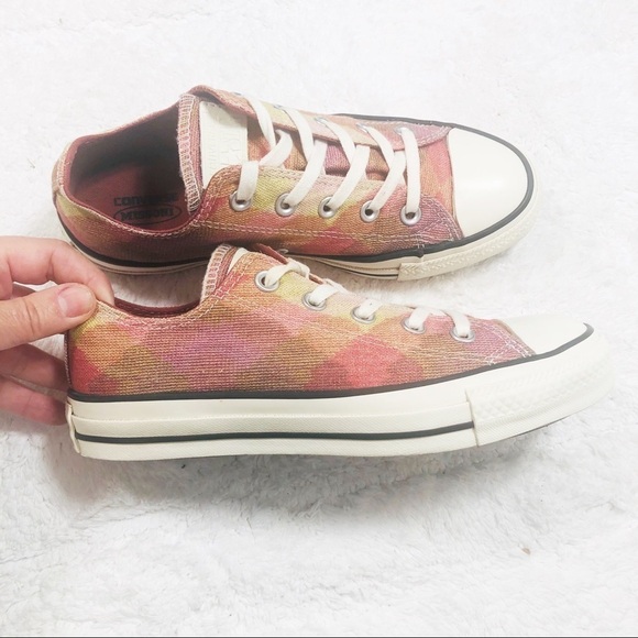 🔥MOVING SALE🔥 Converse Missoni pink plaid low top sneakers new condition sz6 - Picture 4 of 11